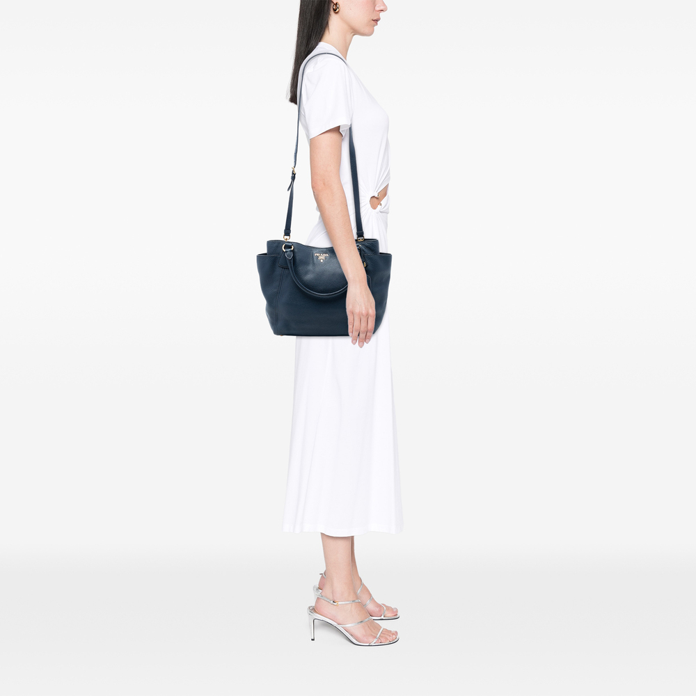 Pre-Loved Prada Vitello Daino Side Pocket Convertible Tote - Picture 6 of 6